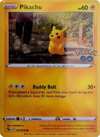 Pikachu (027/078) (Cosmos Holo) [Pokémon GO] - The Mythic Store | 24h Order Processing