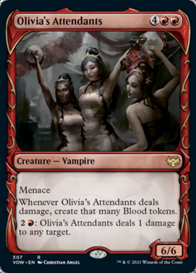 Olivia's Attendants (Showcase Fang Frame) [Innistrad: Crimson Vow] - The Mythic Store | 24h Order Processing
