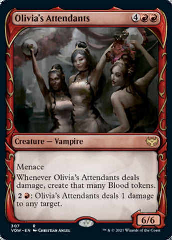 Olivia's Attendants (Showcase Fang Frame) [Innistrad: Crimson Vow] - The Mythic Store | 24h Order Processing