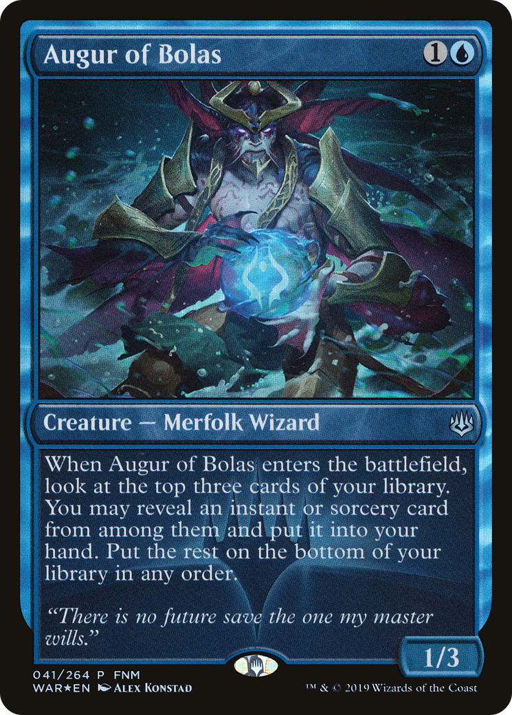 Augur of Bolas (FNM) [War of the Spark Promos] - The Mythic Store | 24h Order Processing