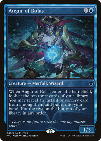 Augur of Bolas (FNM) [War of the Spark Promos] - The Mythic Store | 24h Order Processing