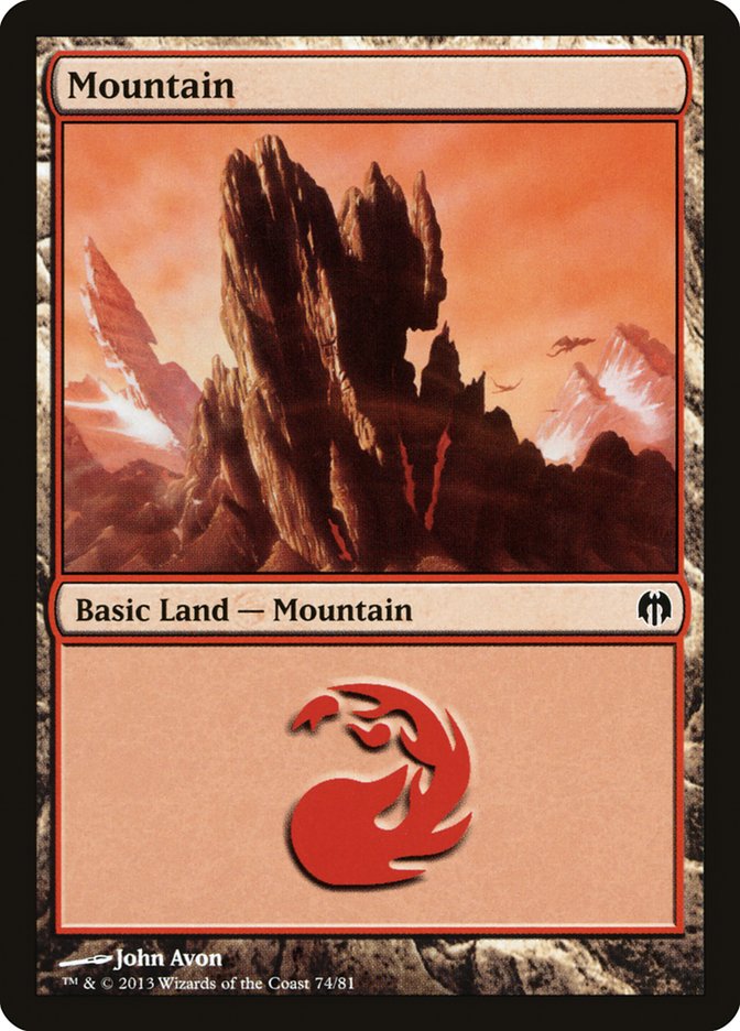 Mountain (74) [Duel Decks: Heroes vs. Monsters] - The Mythic Store | 24h Order Processing