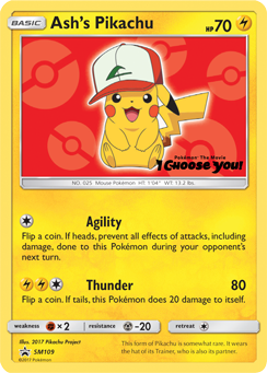 Ash's Pikachu (SM109) [Sun & Moon: Black Star Promos] - The Mythic Store | 24h Order Processing