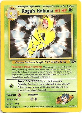 Koga's Kakuna (47/132) [Gym Challenge Unlimited] - The Mythic Store | 24h Order Processing