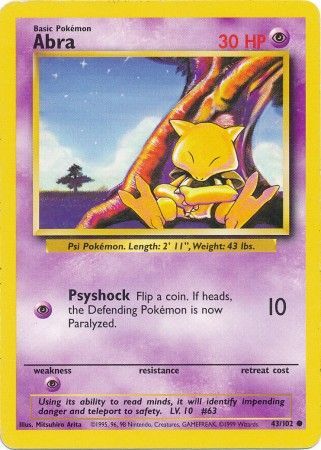 Abra (43/102) [Base Set Unlimited] - The Mythic Store | 24h Order Processing