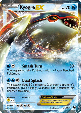 Kyogre EX (26/108) [Black & White: Dark Explorers] - The Mythic Store | 24h Order Processing