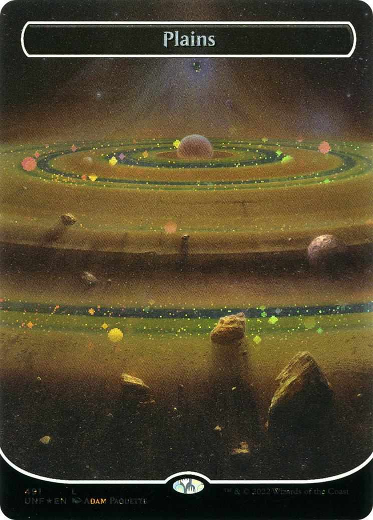 Plains (491) (Orbital Space-ic Land) (Galaxy Foil) [Unfinity] - The Mythic Store | 24h Order Processing