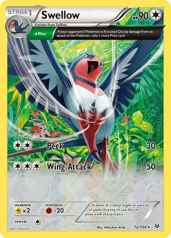 Swellow (72/108) (Theme Deck Exclusive) [XY: Roaring Skies] - The Mythic Store | 24h Order Processing