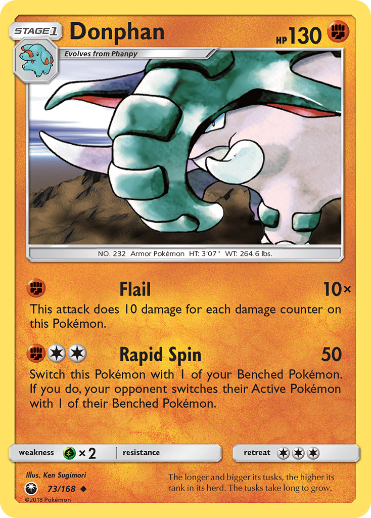 Donphan (73/168) [Sun & Moon: Celestial Storm] - The Mythic Store | 24h Order Processing