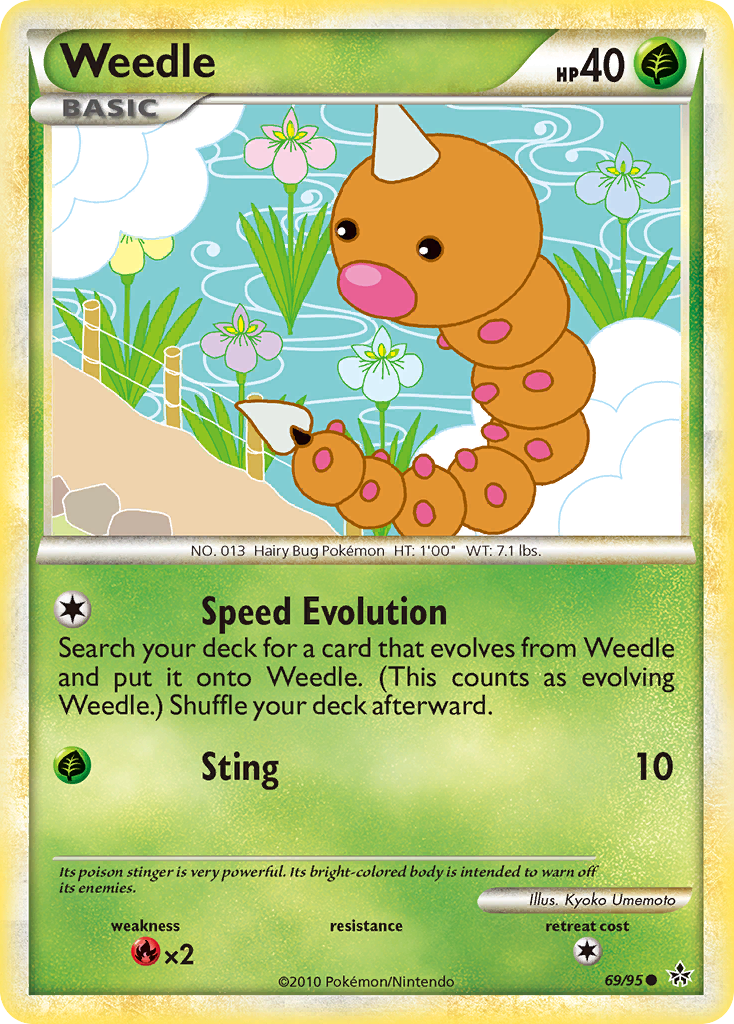 Weedle (69/95) [HeartGold & SoulSilver: Unleashed] - The Mythic Store | 24h Order Processing