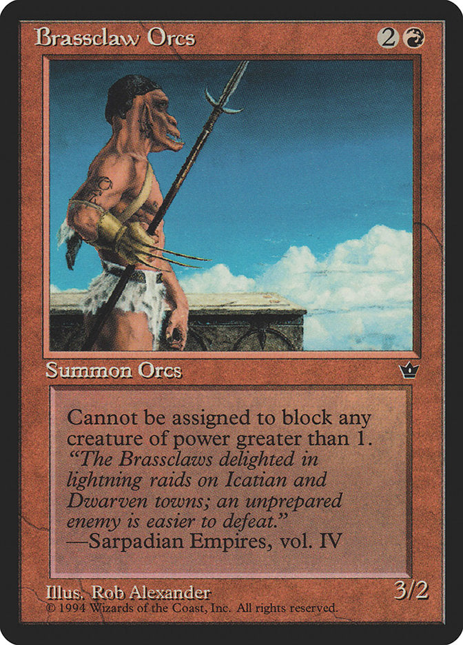 Brassclaw Orcs (Rob Alexander - Sarpadian Empires Flavor Text) [Fallen Empires] - The Mythic Store | 24h Order Processing