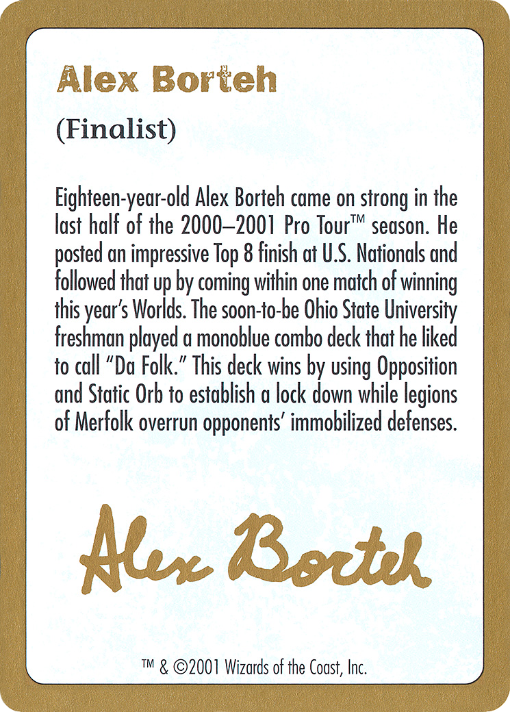 Alex Borteh Bio [World Championship Decks 2001] - The Mythic Store | 24h Order Processing