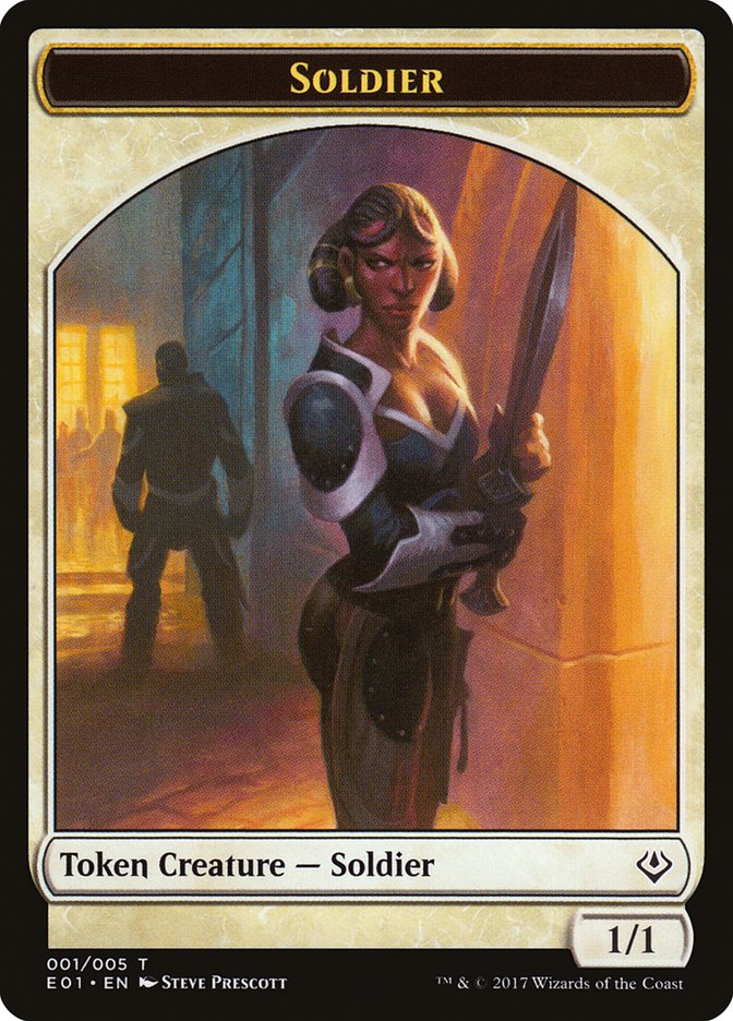 Beast (004) // Soldier Double-Sided Token [Archenemy: Nicol Bolas Tokens] - The Mythic Store | 24h Order Processing