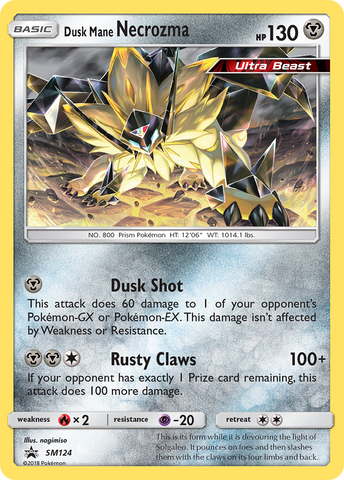 Dusk Mane Necrozma (SM124) [Sun & Moon: Black Star Promos] - The Mythic Store | 24h Order Processing