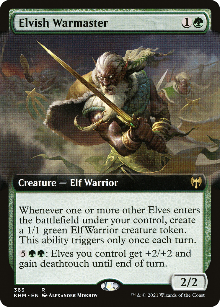 Elvish Warmaster (Extended Art) [Kaldheim] - The Mythic Store | 24h Order Processing