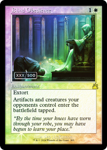Blind Obedience (Retro) (Serialized) [Ravnica Remastered] - The Mythic Store | 24h Order Processing