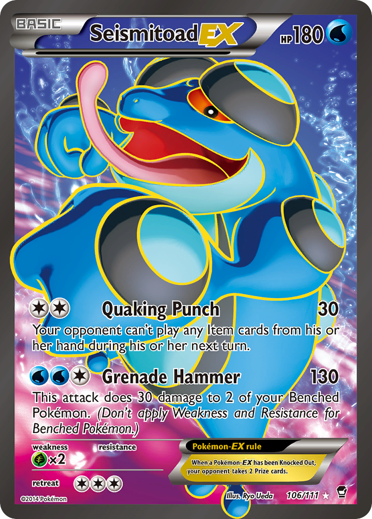 Seismitoad EX (106/111) [XY: Furious Fists] - The Mythic Store | 24h Order Processing