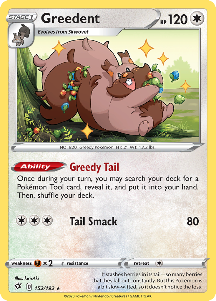 Greedent (152/192) [Sword & Shield: Rebel Clash] - The Mythic Store | 24h Order Processing