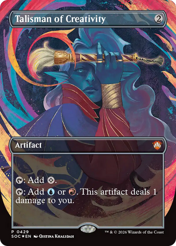 Talisman of Creativity (Borderless) [Secrets of Strixhaven Commander] - The Mythic Store | 24h Order Processing
