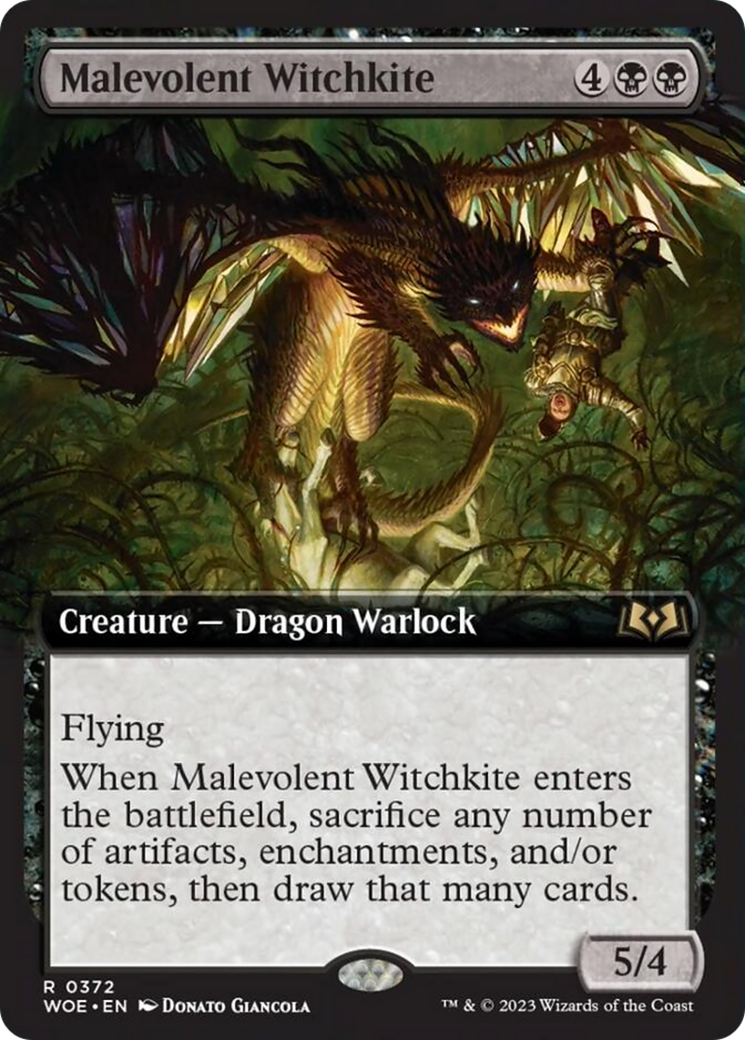Malevolent Witchkite (Extended Art) [Wilds of Eldraine] - The Mythic Store | 24h Order Processing