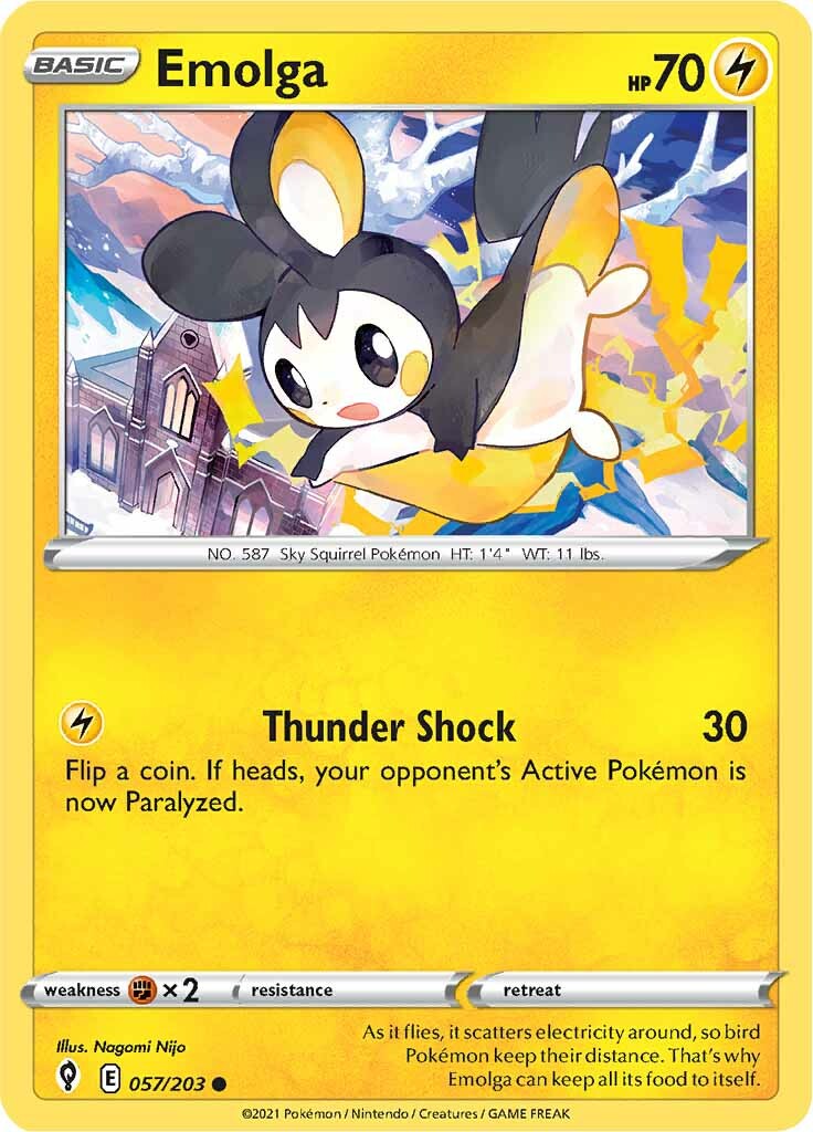 Emolga (057/203) [Sword & Shield: Evolving Skies] - The Mythic Store | 24h Order Processing