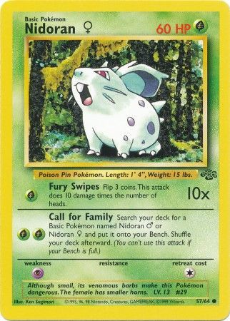 Nidoran (57/64) (Female) [Jungle Unlimited] - The Mythic Store | 24h Order Processing