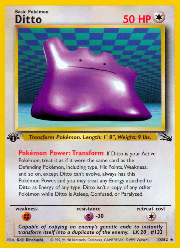 Ditto (18/62) [Fossil 1st Edition] - The Mythic Store | 24h Order Processing