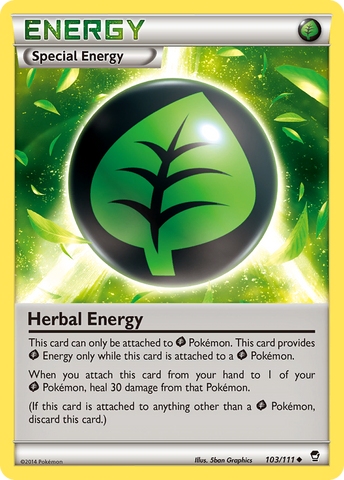 Herbal Energy (103/111) [XY: Furious Fists] - The Mythic Store | 24h Order Processing