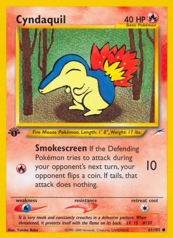 Cyndaquil (61/105) [Neo Destiny 1st Edition] - The Mythic Store | 24h Order Processing