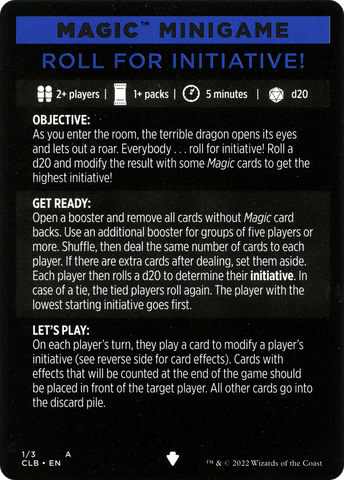 Roll for Initiative! (Magic Minigame) [Commander Legends: Battle for Baldur's Gate Minigame] - The Mythic Store | 24h Order Processing