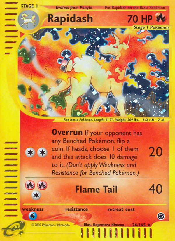 Rapidash (26/165) [Expedition: Base Set] - The Mythic Store | 24h Order Processing