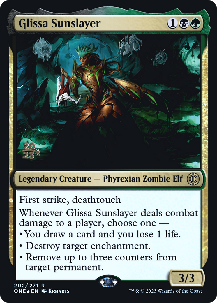Glissa Sunslayer [Phyrexia: All Will Be One Prerelease Promos] - The Mythic Store | 24h Order Processing