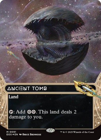 Ancient Tomb (0091) (Borderless) (Galaxy Foil) [Edge of Eternities: Stellar Sights] - The Mythic Store | 24h Order Processing