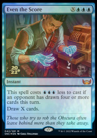 Even the Score [Streets of New Capenna Prerelease Promos] - The Mythic Store | 24h Order Processing