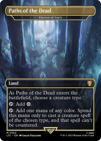 Paths of the Dead - Cavern of Souls (Borderless) (Surge Foil Realms and Relics) [The Lord of the Rings: Tales of Middle-Earth Commander] - The Mythic Store | 24h Order Processing