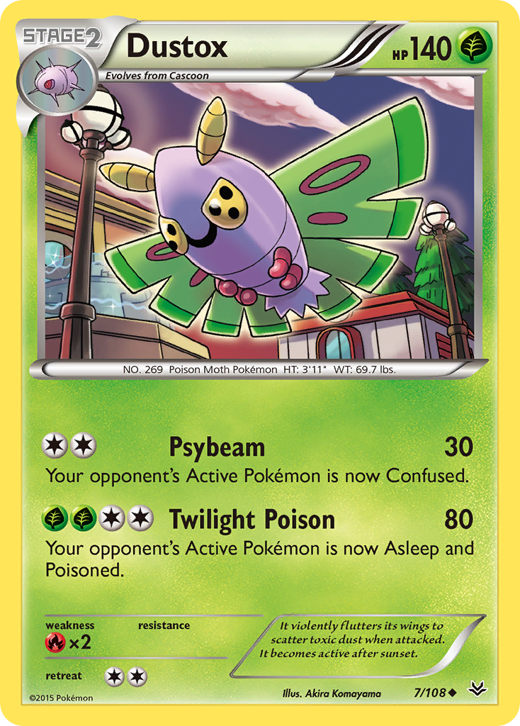 Dustox (7/108) [XY: Roaring Skies] - The Mythic Store | 24h Order Processing