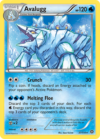 Avalugg (37/114) [XY: Steam Siege] - The Mythic Store | 24h Order Processing