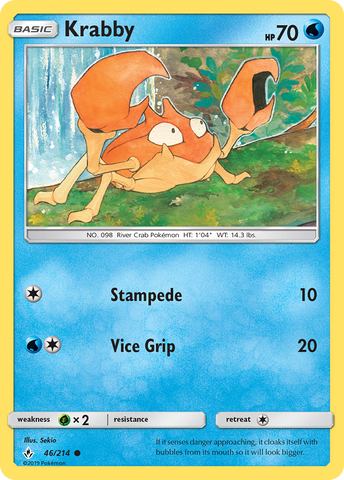 Krabby (46/214) [Sun & Moon: Unbroken Bonds] - The Mythic Store | 24h Order Processing