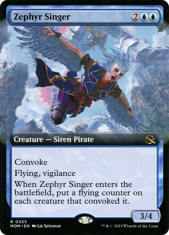 Zephyr Singer (Extended Art) [March of the Machine] - The Mythic Store | 24h Order Processing