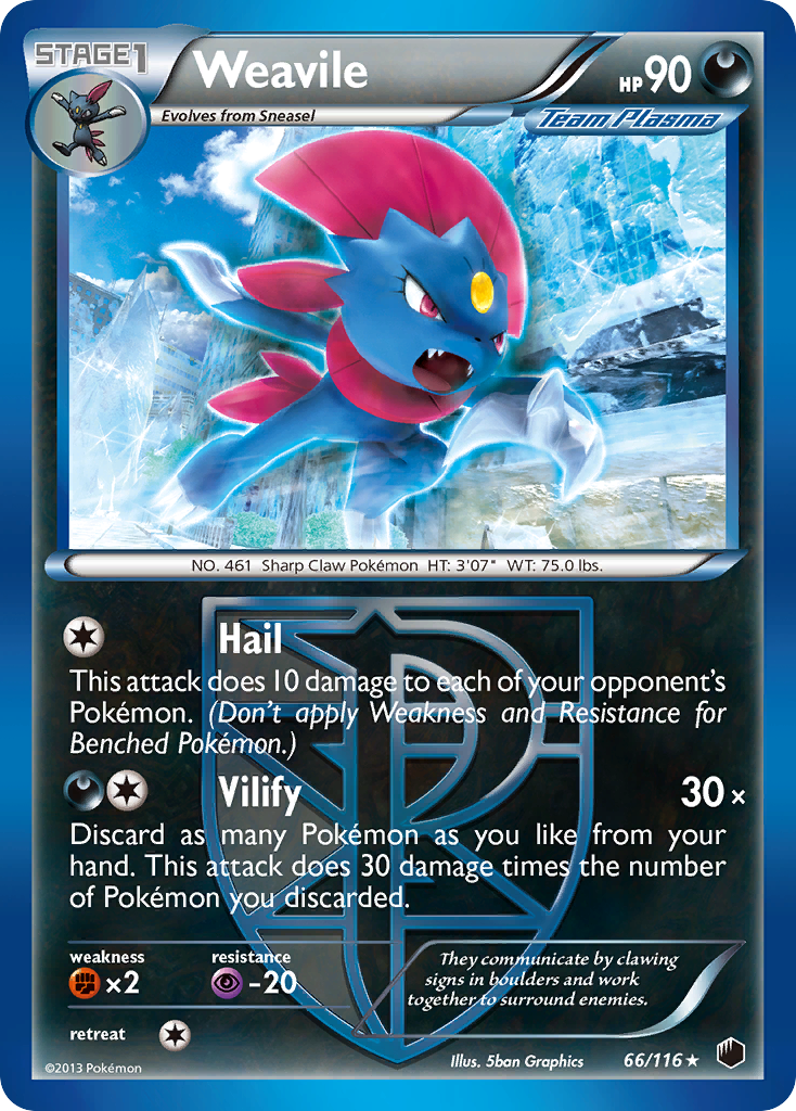 Weavile (66/116) [Black & White: Plasma Freeze] - The Mythic Store | 24h Order Processing