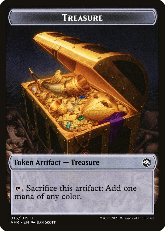 Clue // Treasure Double-Sided Token [Dungeons & Dragons: Adventures in the Forgotten Realms Commander Tokens] - The Mythic Store | 24h Order Processing