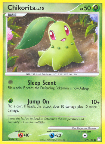 Chikorita (77/123) [Diamond & Pearl: Mysterious Treasures] - The Mythic Store | 24h Order Processing