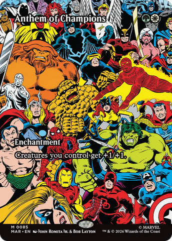 Anthem of Champions (Borderless) [Marvel Universe: Eternal-Legal] - The Mythic Store | 24h Order Processing