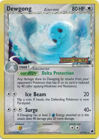 Dewgong (15/101) (Delta Species) (Stamped) [EX: Dragon Frontiers] - The Mythic Store | 24h Order Processing