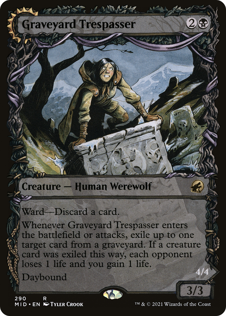 Graveyard Trespasser // Graveyard Glutton (Showcase Equinox) [Innistrad: Midnight Hunt] - The Mythic Store | 24h Order Processing