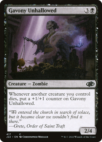 Gavony Unhallowed [Jumpstart 2022] - The Mythic Store | 24h Order Processing