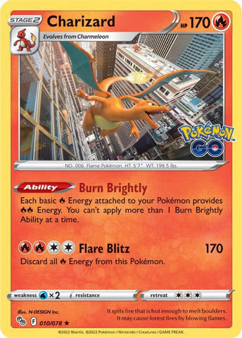 Charizard (010/078) [Pokémon GO] - The Mythic Store | 24h Order Processing