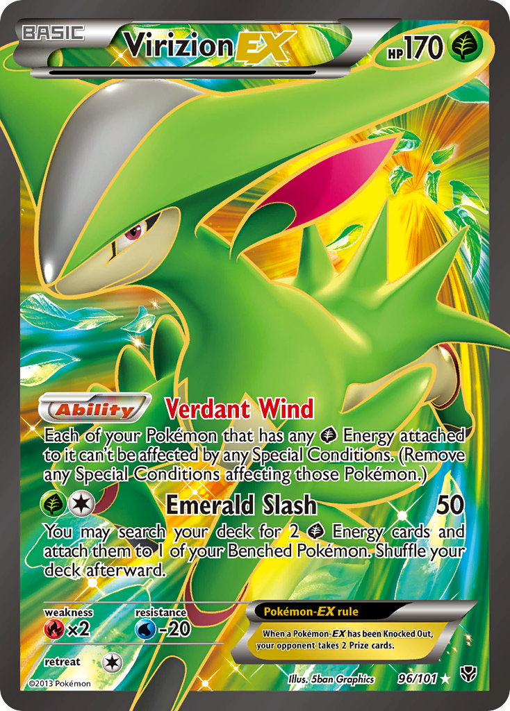Virizion EX (96/101) [Black & White: Plasma Blast] - The Mythic Store | 24h Order Processing