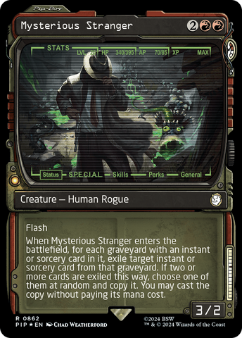 Mysterious Stranger (Showcase) (Surge Foil) [Fallout] - The Mythic Store | 24h Order Processing