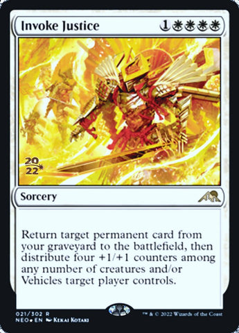 Invoke Justice [Kamigawa: Neon Dynasty Prerelease Promos] - The Mythic Store | 24h Order Processing